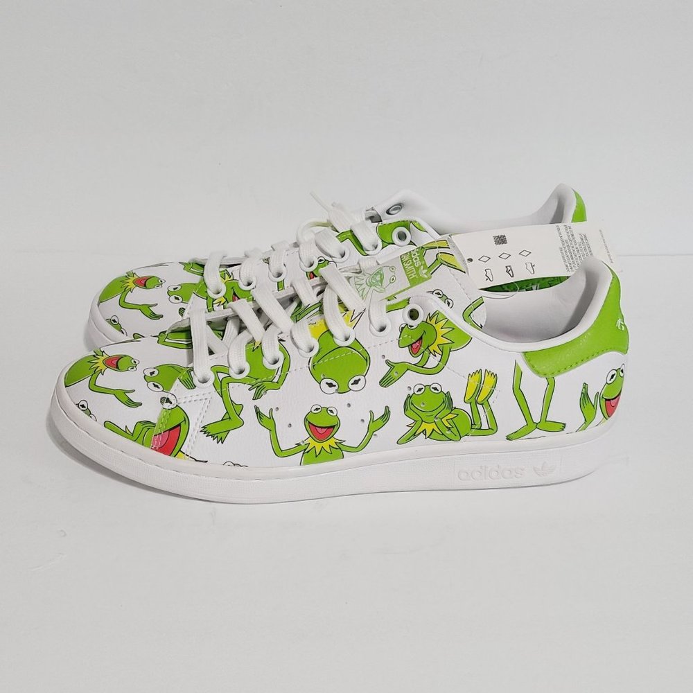 NEW Adidas Stan Smith Disney Kermit The Frog The Muppets Shoes FZ2707 Size 8 - Picture 1 of 10